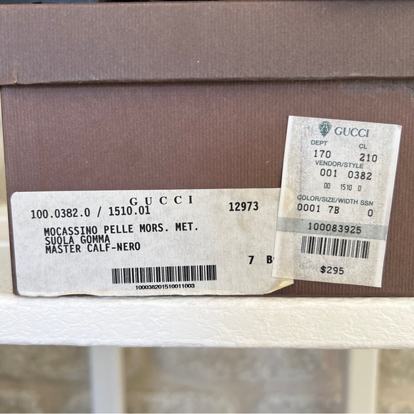 Gucci block heel horsebit loafers rubber sole vintage 90s moccasino nero 7 - Picture 4 of 16